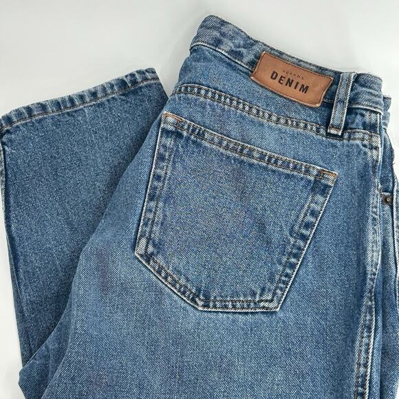 SEZANE Denim Brut Sexy Jeans Women 31 Medium Wash High Rise Straight Leg Button - Picture 12 of 12